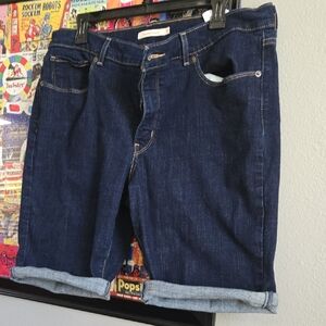 Lee Dark Blue Women's Denim Shorts